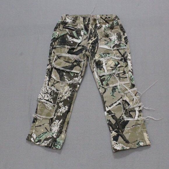 Rockstar Original Girls 2T Skinny Fit Cargo Jeans | Addy Tree Camo Distress - Picture 1 of 4